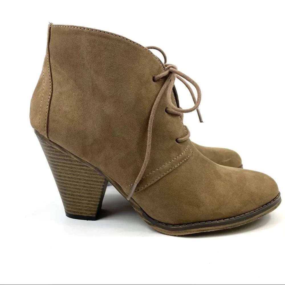 Mia Shawna Taupe Bootie - 8.5